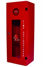 Fire Extinguisher Cabinet up to 6kg (10LB), Mild Steel, Mesh Glass Window, 700x250x230